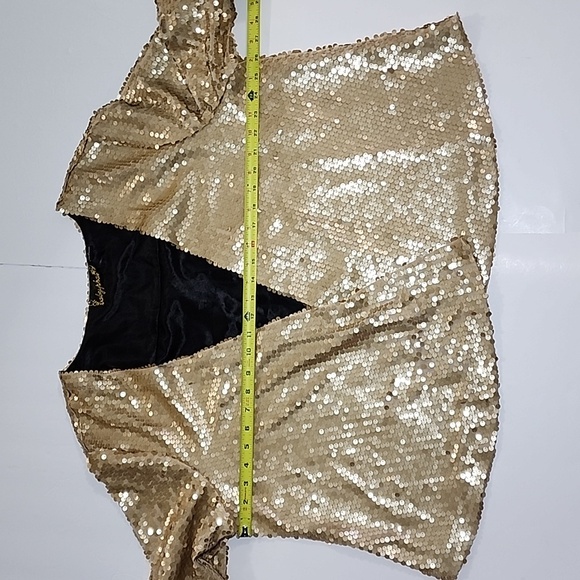 Baby Phat Women’s All Gold Sequins Open Front Cropped Jacket/ 2X - Picture 5 of 14